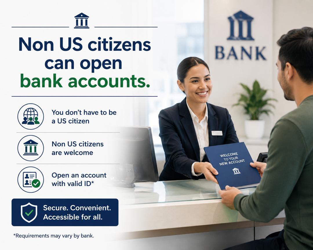 Non-US Citizens Can Open a Bank Account